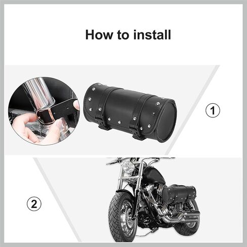 Universal Motorcycle Fork Handlebar Tool Bag Cycling Storage Pouch Bag Waterproof Faux Leather Black Replacement Car Parts in Kuwait