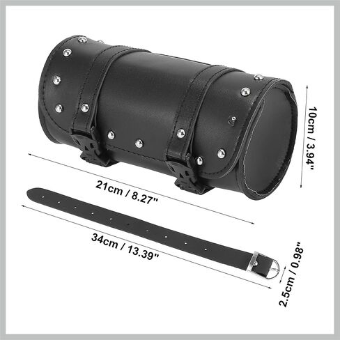 Universal Motorcycle Fork Handlebar Tool Bag Cycling Storage Pouch Bag Waterproof Faux Leather Black Replacement Car Parts in Kuwait