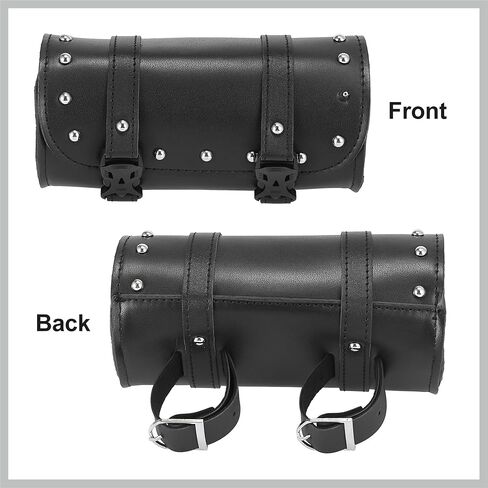 Universal Motorcycle Fork Handlebar Tool Bag Cycling Storage Pouch Bag Waterproof Faux Leather Black Replacement Car Parts in Kuwait