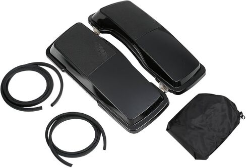 Vivid Black Hard Saddlebag Lids w/6 x 9 inch speaker grilles For 1993-2013 Harley Davidson Touring Road Glide FLTRX Electra Glide FLHT Road King FLHR Street Glide FLHX models in Kuwait