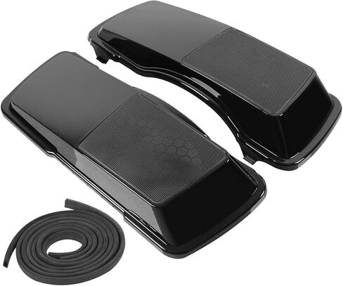Vivid Black Hard Saddlebag Lids w/6 x 9 inch speaker grilles For 1993-2013 Harley Davidson Touring Road Glide FLTRX Electra Glide FLHT Road King FLHR Street Glide FLHX models in Kuwait