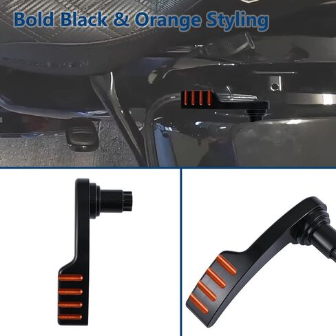 Saddlebag Latch Lever Kit Black Orange for Harley Touring 2014-2026, Saddlebag Lid Lifters & Hard Saddle Bag Latch Handles Compatible with Street Glide Road Glide Road King Electra Glide Ultra Limited in Saudi Arabia