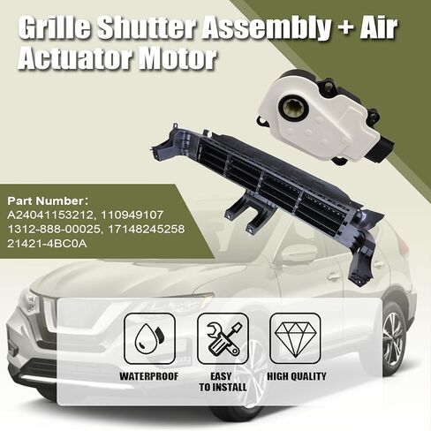 Priprilod مجموعة مصراع الشبكة النشطة مع محرك متوافق مع Nissan Rogue 2017-2020#A24041153212 110949107 1312-888-00025 17148245258 21421-4BC0A in Kuwait