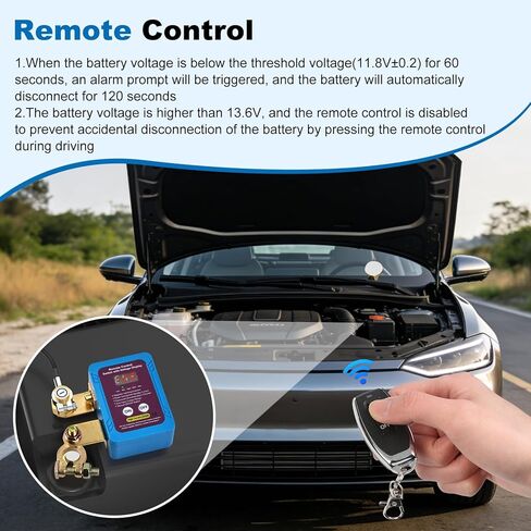 250A Remote Battery Disconnect Switch 12V with Voltage Display and Remote Control,Battery Disconnect Switch with Anti-Theft Kill Switch for Car,Power Cut Off for Auto,Truck,RV,Marine Battery Safety in Saudi Arabia