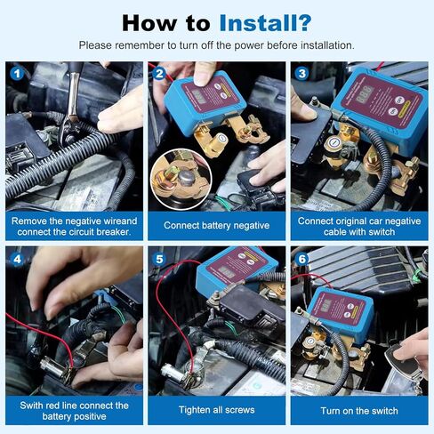 250A Remote Battery Disconnect Switch 12V with Voltage Display and Remote Control,Battery Disconnect Switch with Anti-Theft Kill Switch for Car,Power Cut Off for Auto,Truck,RV,Marine Battery Safety in Saudi Arabia