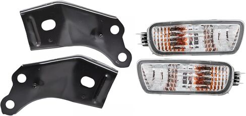 Front Bumper Steel + Grille + Upper + Fillers + Lower Valance Panel Primed + Brackets + Fog Lights Right Passenger and Left Driver Side Direct Replacement For 2001-2004 Toyota Tacoma in Saudi Arabia