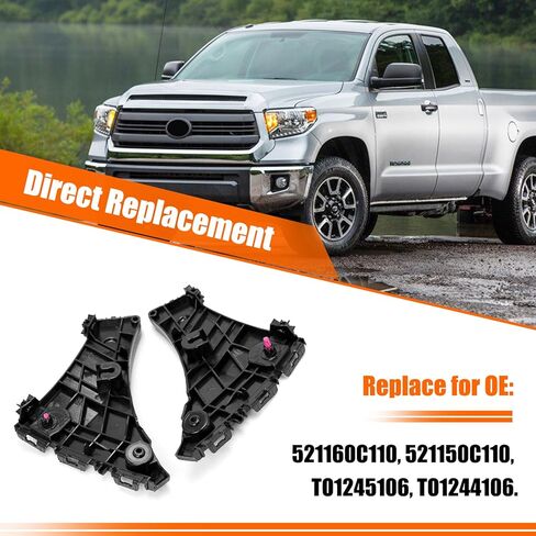 Yumzeco 1Pair Compatible with Toyota Bumper Brackets Tundra 2014 2015 2016 2017 2018 2019 2020 2021,Driver and Passenger Side Palstic Toyota Tundra Front Bumper Retainers Replace 521160C110 521150C110 in Saudi Arabia