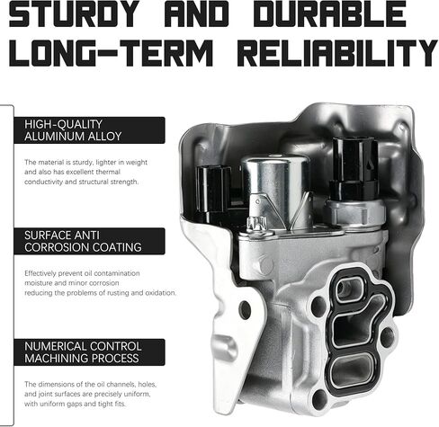 VTEC مجموعة صمامات الملف اللولبي مع مفتاح ضغط الزيت وحشية تناسب 2002-2011 Honda Accord CR-V Civic Element Acura RSX L4 2.4L يستبدل 15810-RAA-A03 15810-PNE-G01 917-224 in Kuwait