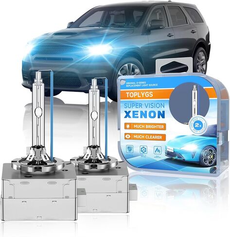D3S HID Xenon Bulb Fit for Dodge 2014-2020 Durango RT SRT GT SXT Sport 2013-2016 Dart, 6000K White, OEM High Low Beam Xenon Lights Replacement, Pack of 2 in Saudi Arabia