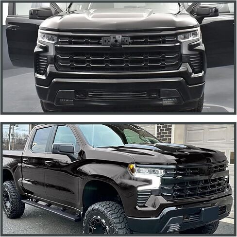 شبكة غطاء محرك السيارة ذات نمط شبكي أسود لامع من Spec-D متوافقة مع 2022-2026 Chevy Silverado 1500 in Kuwait