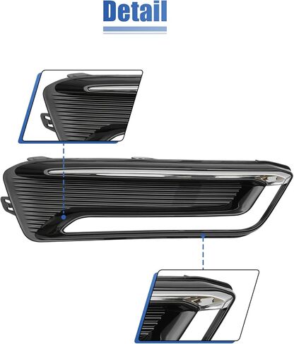 X AUTOHAUX GM1038166 Front Left Driver Side Fog Light Grille Cover Trim for Chevy Impala LTZ 2014-2020 in Kuwait