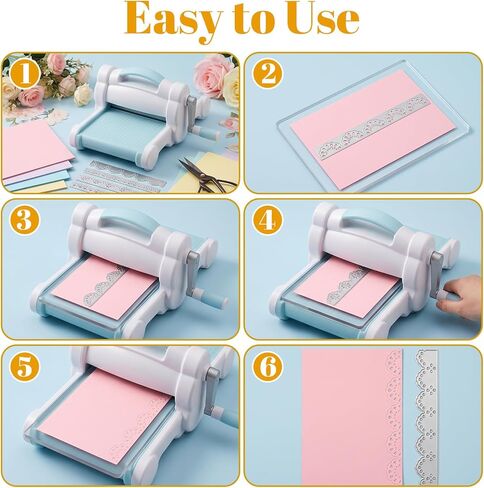 7Pcs Flower Lace Border Cutting Dies, Metal Embossing Stencils for Card Making, Scrapbooking, DIY Paper Craft Album Decor in Saudi Arabia