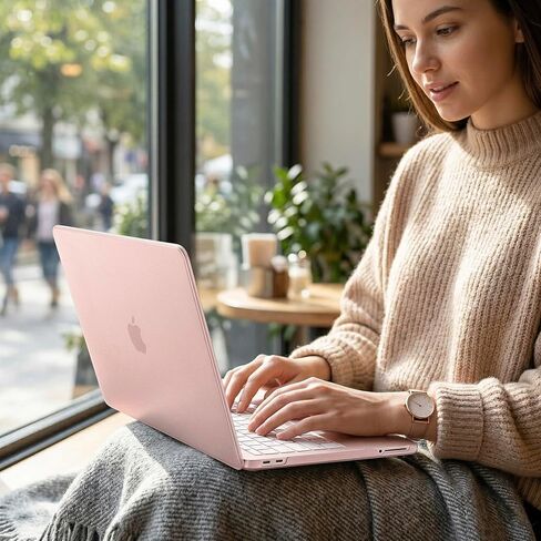حزمة Batianda 4 في 1 لجهاز MacBook Neo الجديد مقاس 13 بوصة، إصدار 2026 موديل A3404، غطاء حماية صلب غير لامع مع غلاف لوحة مفاتيح مطابق، واقي شاشة، لون رسمي مطابق، أحمر الخدود in Kuwait