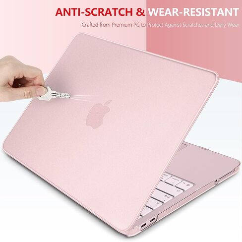 حزمة Batianda 4 في 1 لجهاز MacBook Neo الجديد مقاس 13 بوصة، إصدار 2026 موديل A3404، غطاء حماية صلب غير لامع مع غلاف لوحة مفاتيح مطابق، واقي شاشة، لون رسمي مطابق، أحمر الخدود in Kuwait