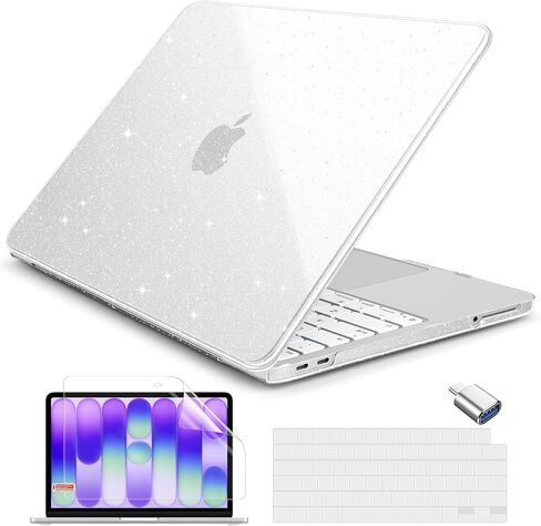 حزمة Batianda 4 في 1 لجهاز MacBook Neo الجديد مقاس 13 بوصة، إصدار 2026 موديل A3404، غطاء حماية صلب غير لامع مع غلاف لوحة مفاتيح مطابق، واقي شاشة، لون رسمي مطابق، أحمر الخدود in Kuwait