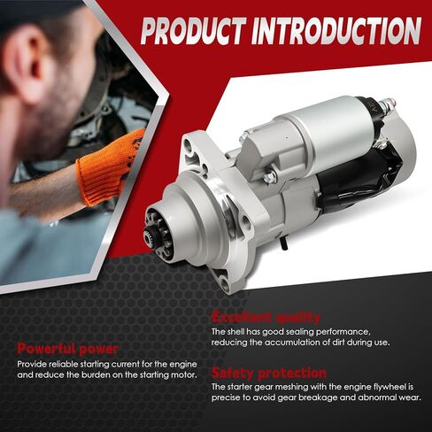 Nakkaa 6685190 12V Skid Steer Starter, Compatible with Loader S175 S185 S220 S250 T300 T110 T140 T180 T190 T250 A300 A770, Compatible with V2003 V3300 Engine, Replace TM000A28901 91-31-9008N 410-40014 in Kuwait