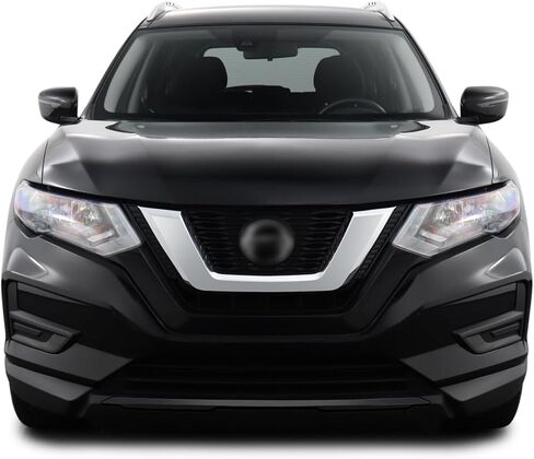 SlickMod Chrome حذف تراكب الفينيل المعتم لسيارة 2017-2020 Nissan Rogue Front Grill Trim (أسود لامع، 1. شواية أمامية) in Kuwait