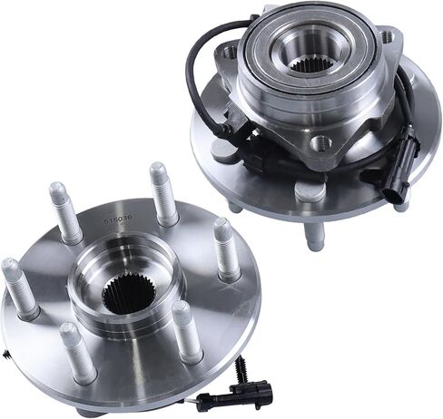 2 x 515036 Front Wheel Bearing Hub Assembly with 6 Lug ABS Compatible with Cadillac Escalade 2002-2006, Fit for Chevy Avalanche 2002-2006, Fit for GMC Yukon 2000-2006 in Saudi Arabia