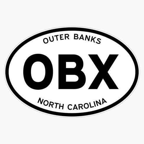OBX, Outer Banks, North Carolina Vinyl Decal Bumper Sticker 5" in Saudi Arabia
