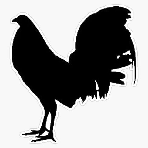 Gallos Gamefowl - ملصق شعار أسود ملصق ممتص للصدمات من الفينيل مقاس 5 بوصات in Kuwait