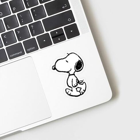 CafePress Snoopy Walking Left Small Die Cut Sticker, 3"x4" Clear in Saudi Arabia