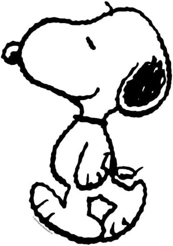 CafePress Snoopy Walking Left Small Die Cut Sticker, 3"x4" Clear in Saudi Arabia
