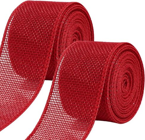 Wired Burlap Ribbon for Crafts, Yellow Jute Rustic Line Ribbons for Outdoor Home Tree Garland Wreath Wedding Mason Jar Decoration Gift Wrapping 1.5 inch 10 Yards (2 Rolls) in Saudi Arabia