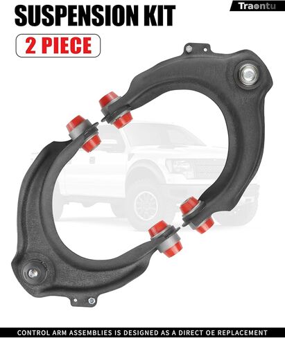 2pc Front Upper Control Arms w/Ball Joints for 2003-2007 Honda Accord, 2004-2008 Acura TSX, PU Bushing Upper Control Arms & Ball Joints, Replacement K620616 K620617, Wrinkle Black in Saudi Arabia