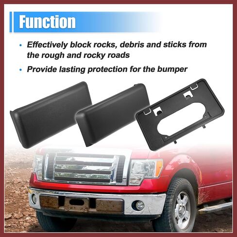 1 مجموعة لفورد F-150 2009-2014 الجبهة اليسرى اليمنى واقي الصدمات إدراج منصات غطاء إطار لوحة الرخصة قوس 9L3Z17E810B 9L3Z17A385A استبدال أجزاء in Kuwait