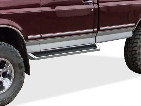 APS (نمط لوحة الجري الفضية) لوحات الجري Nerf Bars خطوات جانبية متوافقة مع Ford F-Series Bronco 1980-1996 الكابينة العادية (لن تناسب الإطارات الثقيلة المعززة في المصنع) in Kuwait