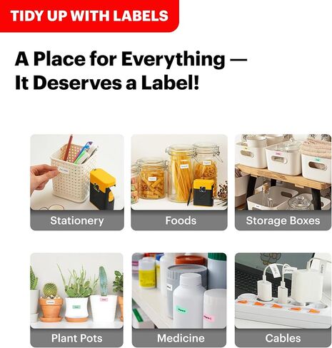 آلة صنع الملصقات KODAK + حزمة عبوات مكونة من 12 عبوة، طابعة ملصقات ذات شفرات آمنة للمكتب والمدرسة والمنزل، أصفر in Kuwait