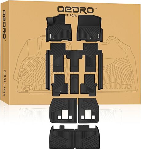 OEDRO Floor Mats Fit for Kia Carnival MPV 2026 2025-2022 8 Seats (Not for Hybrid & Prestige Models), TPE All Weather Floor Liners, Back Seat Protector Full Mat Set for Kia Carnival MPV in Saudi Arabia