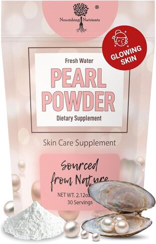Pearl Powder Supplement for Skin Health - Anti-Aging, Antioxidant & Collagen Production - Healthy Eyes, Hair and Nails, Supports Immunity, Mood and Sleep - With Calcium and Amino Acids 120g in Saudi Arabia