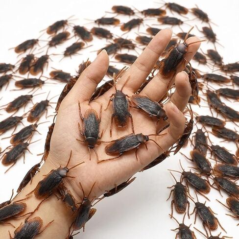 Fake Roaches,Realistic Fake Cockroaches, Pranks for Adults Funny Scary Bug Gag Gifts，2.6" Lifelike Fake Cockroach Creepy Insects Props for Halloween, April Fools Day,Birthday Pranks(15PCS) in Saudi Arabia
