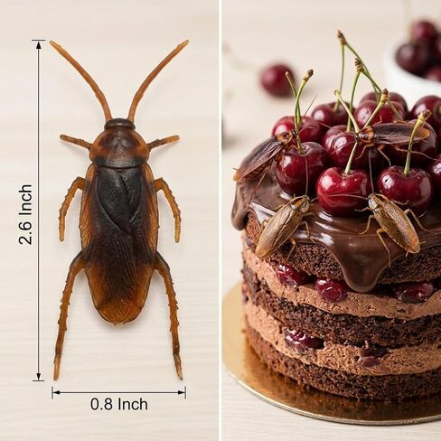 Fake Roaches,Realistic Fake Cockroaches, Pranks for Adults Funny Scary Bug Gag Gifts，2.6" Lifelike Fake Cockroach Creepy Insects Props for Halloween, April Fools Day,Birthday Pranks(15PCS) in Saudi Arabia