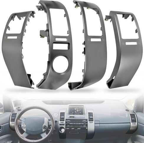 4 PCS A/C Dash Air Vent Trim Panel Compatible with Toyota Prius 1.5L 2004 2005 2006 2007 2008 2009 Replaces 55670-47060 55680-47020 55475-47020 55474-47020 Center Console Air Outlet Frame Cover in Saudi Arabia