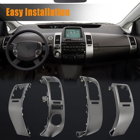 4 PCS A/C Dash Air Vent Trim Panel Compatible with Toyota Prius 1.5L 2004 2005 2006 2007 2008 2009 Replaces 55670-47060 55680-47020 55475-47020 55474-47020 Center Console Air Outlet Frame Cover in Saudi Arabia