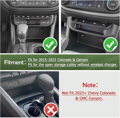 HGWEI Center Console Organizer Compatible with Chevy Colorado/GMC Canyon 2015 2016-2020 2021 2022 Interior Accessories, Armrest Storage Tray and Secret Compartment Cover, 2 Packs Black in Kuwait