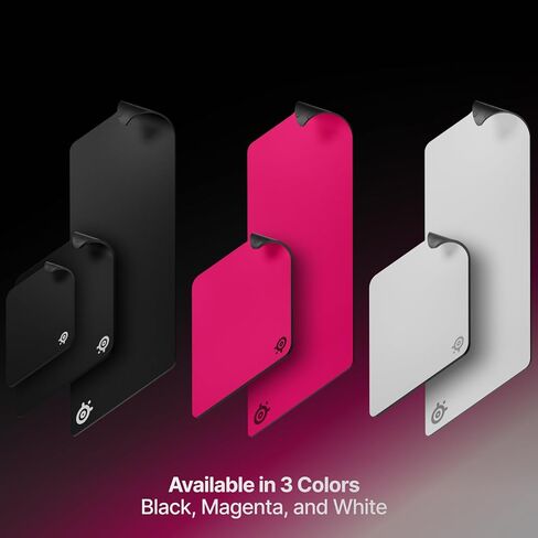 SteelSeries QcK Heavy Gaming Mousepad — Thicker, Non-Slip Silicone Rubber Base, Peak Tracking, Optimized for Gaming FPS, MOBAs, RTS, MMO — Large Size 450 mm x 400 mm x 6 mm — Magenta in Kuwait