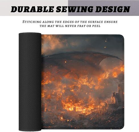 Fire Dragon Mouse Pad Epic Fantasy Art XL Mouse Pad Large Mousepad Extended Laptop Keyboard Mat Gaming Desk Pad Mouse Mat Office Computer Keyboard Laptop 31.5"x11.8" in Kuwait