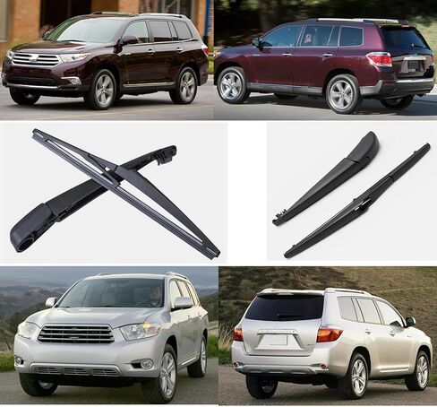 Rear Wiper Arm Blade for Toyota Highlander 2008 2009 2010 2011 2012 2013 2014 2015 2016 2017 2018 2019 Base Premium Hybrid Platinum LE Limited SE XLE Sport Utility Back Windshield Wiper Arm Blade in Kuwait