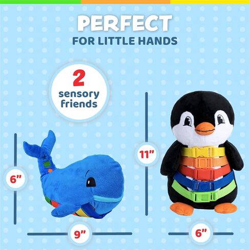 ألعاب مشبك - مجموعة Blu Whale وBlizzard Penguin Ocean Buddies in Kuwait