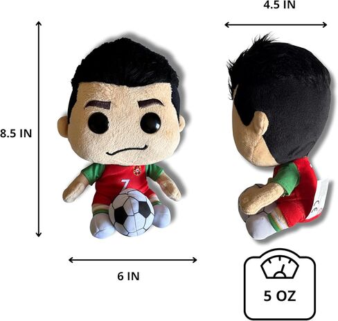 Ronaldo Plush – Soccer Star Collectible with Jersey Number 7 – Peluche de Ronaldo – Soccer Gift for Boys, Girls & Fans – Number 7 Soccer Player Plush Toy in Kuwait