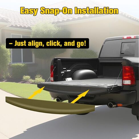 Combined Tailgate Spoiler Molding Cap for Dodge Ram 1500 2009-2019 Accessories, Rear Center Tailgate Flex Step Top Trim Protector Cover Compatible with Dodge Ram 2500 3500 2010-2018, 3PCS in Saudi Arabia