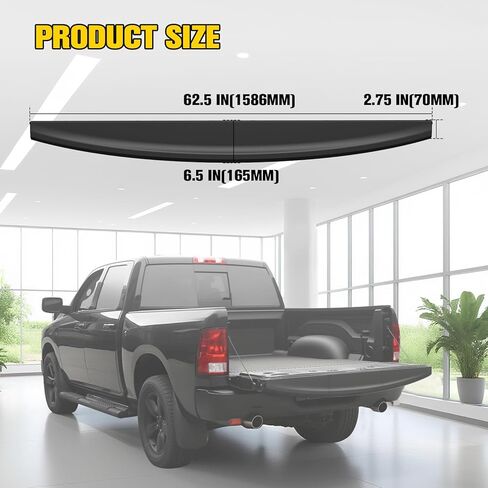 Combined Tailgate Spoiler Molding Cap for Dodge Ram 1500 2009-2019 Accessories, Rear Center Tailgate Flex Step Top Trim Protector Cover Compatible with Dodge Ram 2500 3500 2010-2018, 3PCS in Saudi Arabia