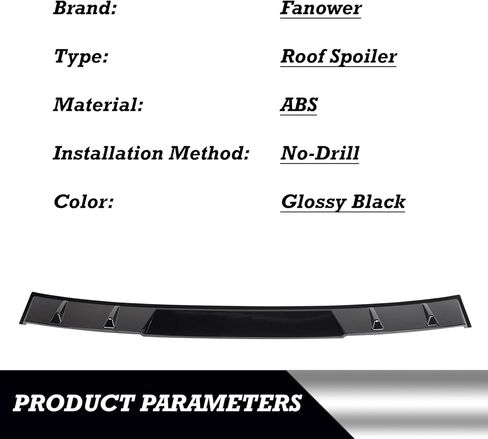 Roof Spoiler Compatible with 2018 2019 2020 2021 2022 for Honda for Accord Sedan EX-L/LX/Sport Plus/Sport/Touring 2020 2021 2022 for Honda for Accord SE Sedan Gloss Black Rear Roof Spoiler in Saudi Arabia