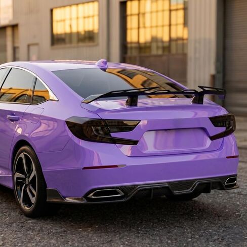 Carbon Fiber Look Spoiler Compatible with Honda Accord Sedan Saloon Exterior Accessories GT Duckbill Aleron Spoiler Trunk Mounted for Honda Accord All Years All Models Wing Easy Installation in Saudi Arabia
