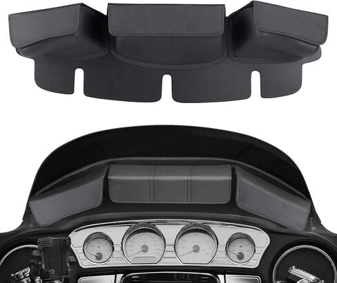 حقيبة الزجاج الأمامي Batwing هدية تخزين الحقيبة 3 جيب حقيبة متوافقة مع Harley Touring Electra Glide Street Glide FLHT FLHTC FLHX FLHTK 1996-2013 in Kuwait