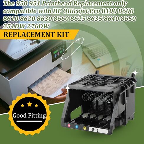 950 951 رأس الطباعة بديل لطابعة HP Officejet Pro 8100 8600 8610 8620 8630 8660 8625 8635 8640 8650 251DW 276DW (مع شريحة) in Kuwait