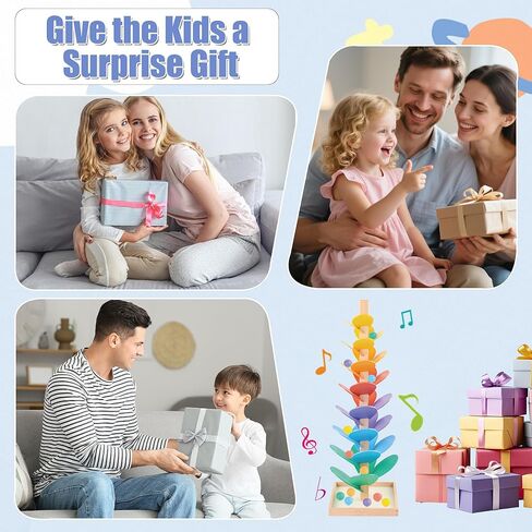 Wooden Marble Run Music Tree Marble Run Learning Game Montessori Wooden Color Sorting Toy Birthday Gift for Boys and Girls Ages 3-8 in Saudi Arabia